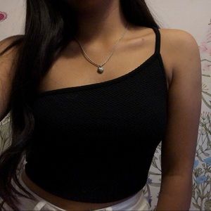 One Shoulder Crop Top